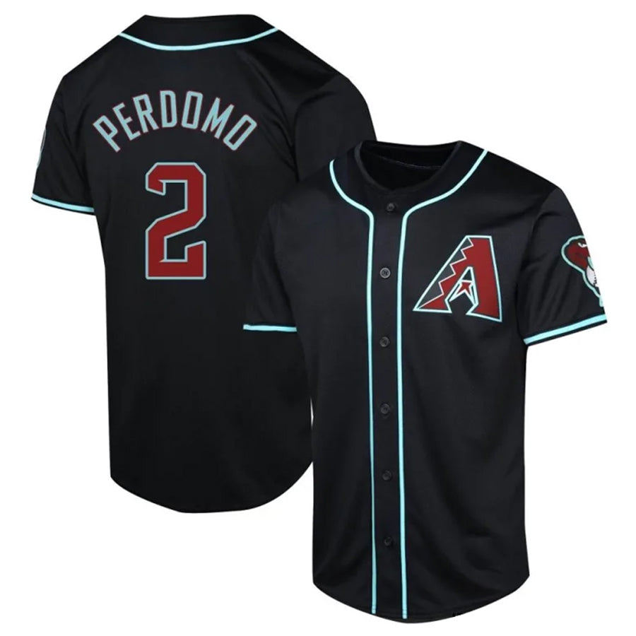 Custom #2 Black ARI Baseball Shirt Top