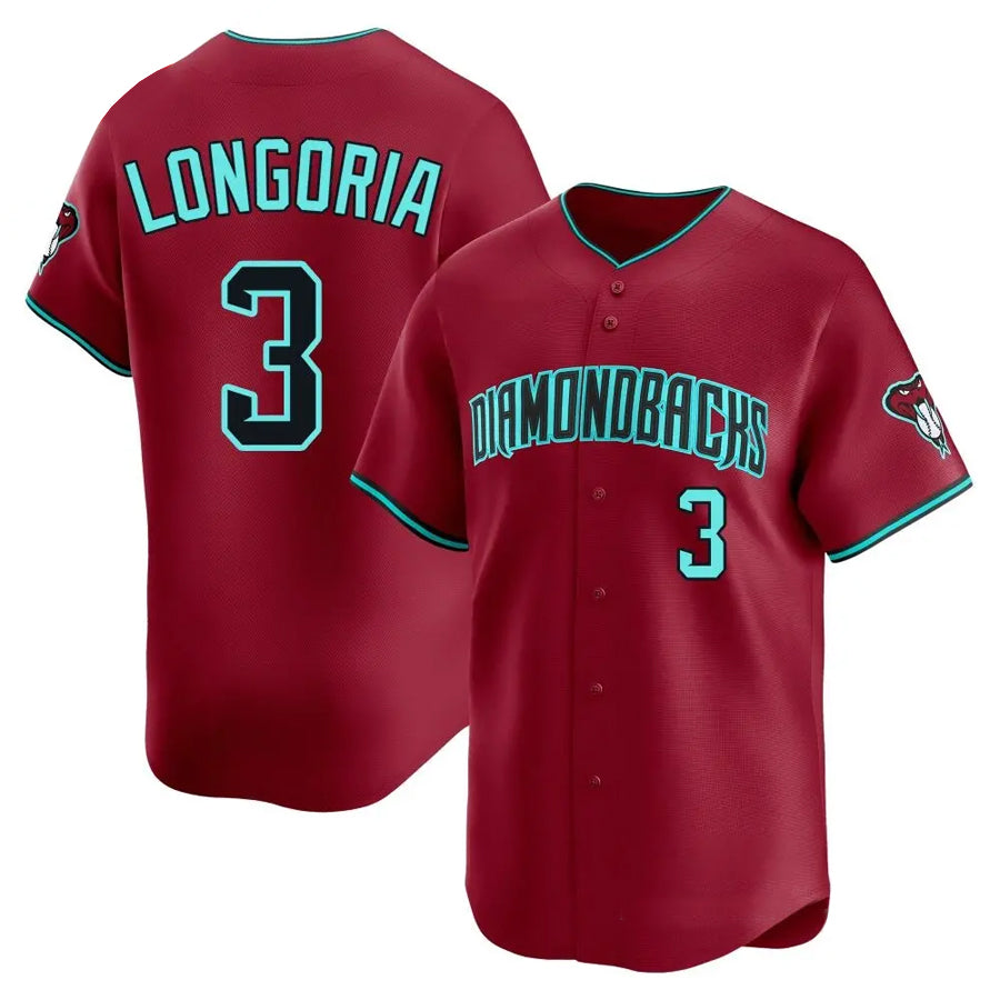 Custom #3 Red ARI Baseball Shirt Top