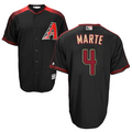 Custom #4 Black ARI Baseball Shirt Top
