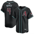 Custom #4 Black ARI Baseball Shirt Top