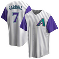 Custom #7 Cream Throwback ARI Baseball Shirt Top