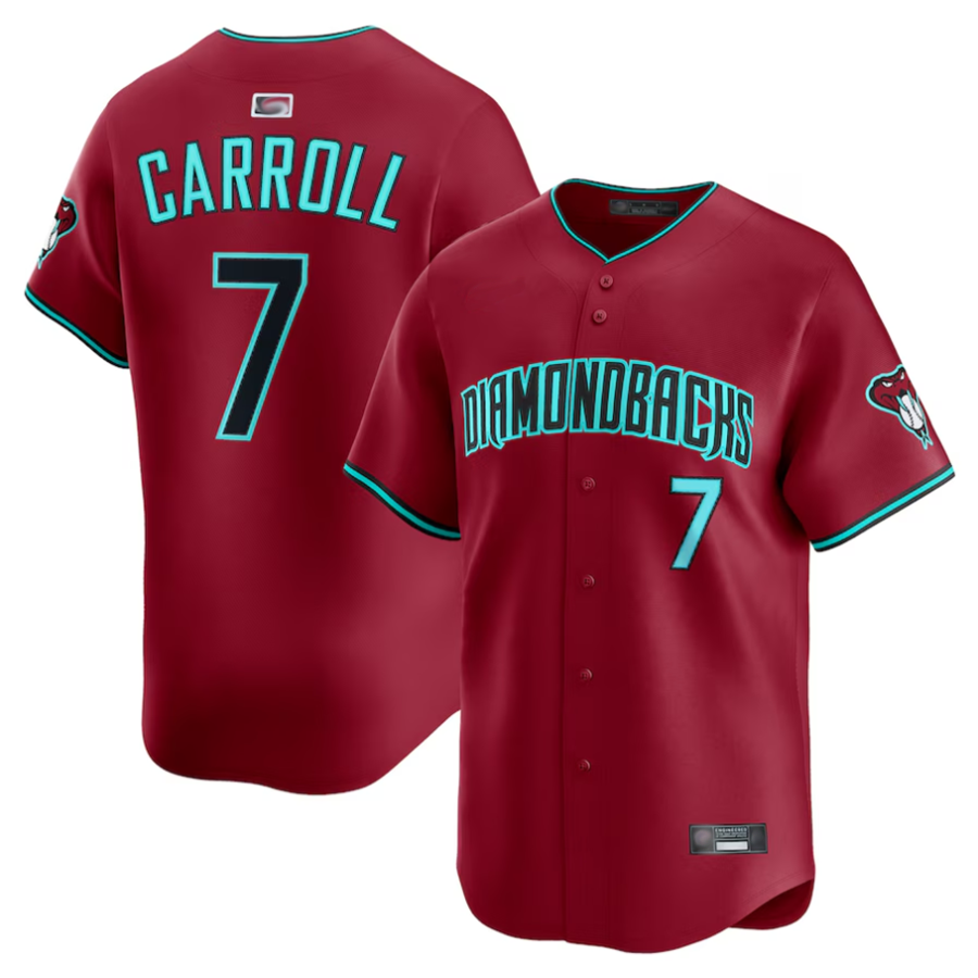 Custom #7 Red ARI Baseball Shirt Top