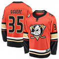 Custom #35 Orange ANA Hockey Shirt Top