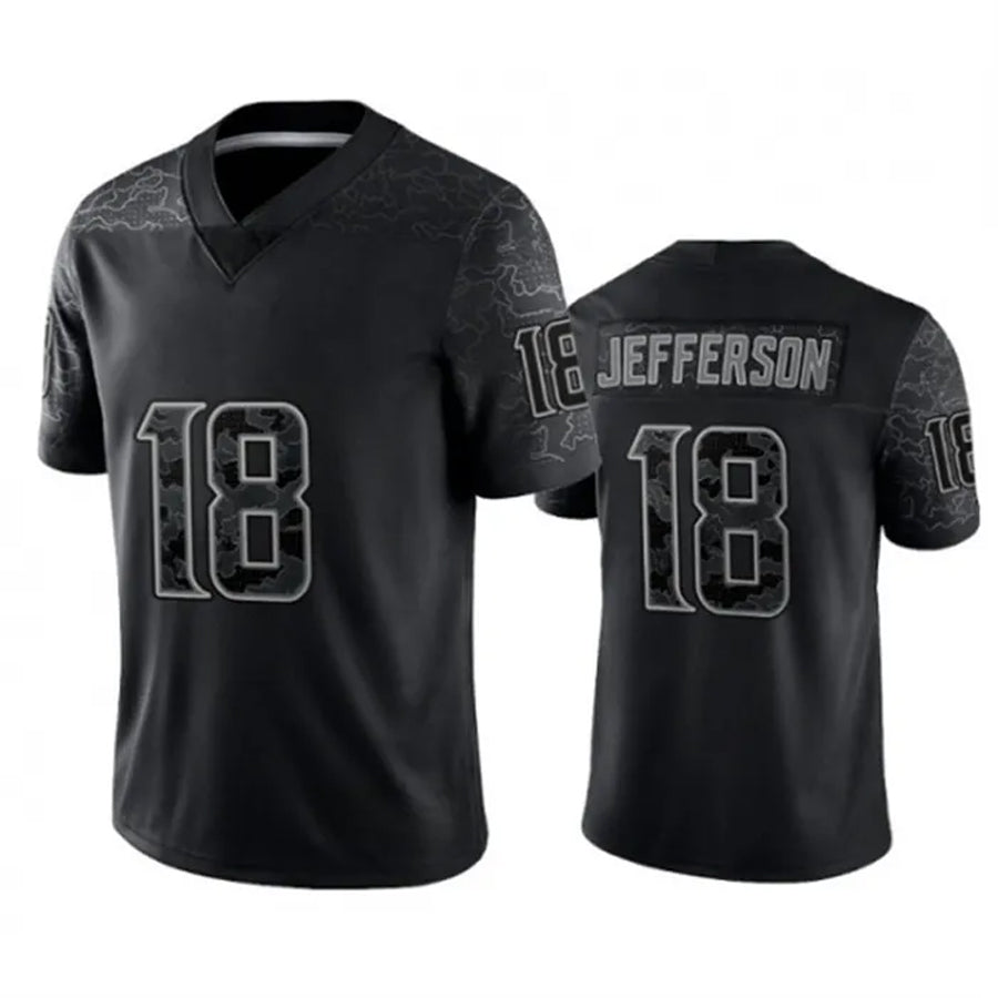Custom #18 Black ATL Football Shirt Top