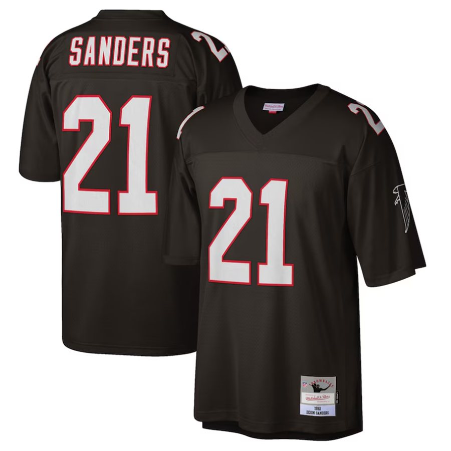 Custom #21 Black 1992 ATL Football Shirt Top