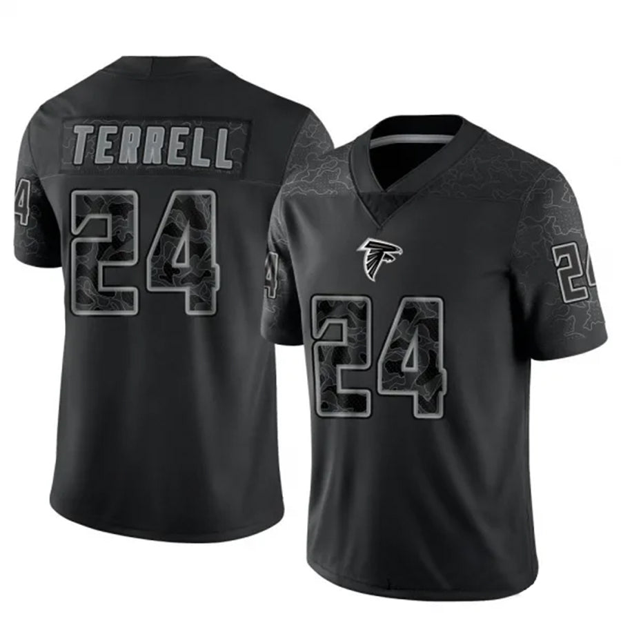 Custom #24 Black ATL Football Shirt Top