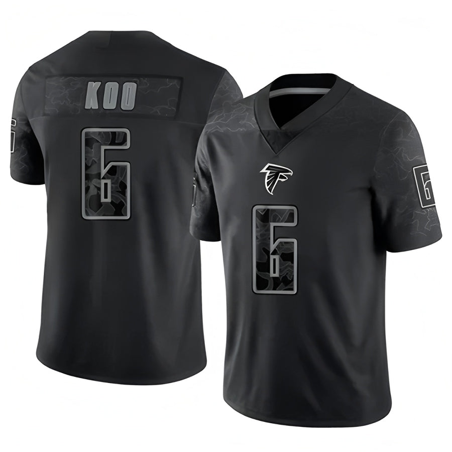 Custom #6 Black ATL Football Shirt Top