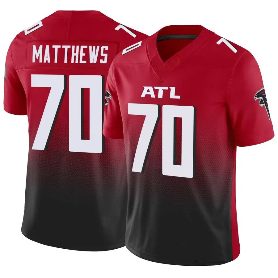 Custom #70 Red ATL Football Shirt Top