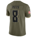 Custom #8 Olive ATL Football Shirt Top