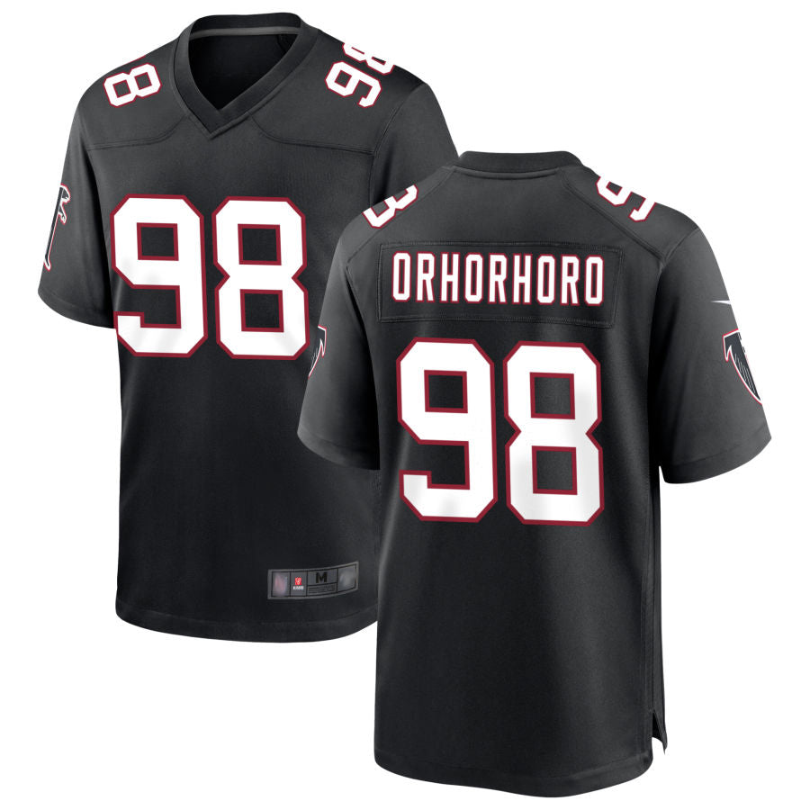 Custom #98 Black Throwback ATL Football Shirt Top