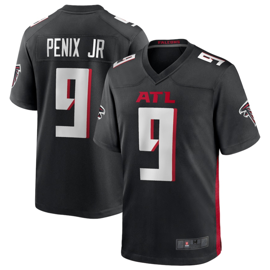 Custom #9 Black ATL Football Shirt Top