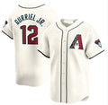 Custom #12 Cream ARI Baseball Shirt Top