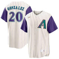 Custom #20 Cream ARI Baseball Shirt Top