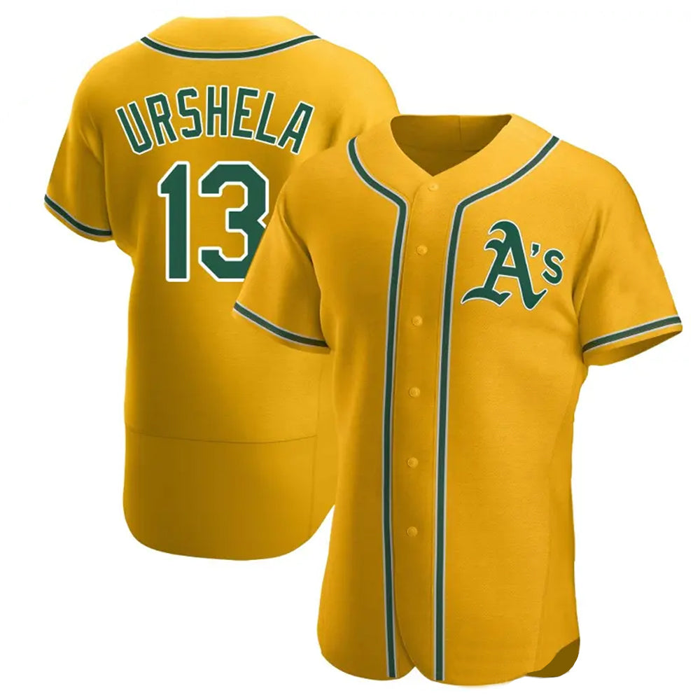Custom #13 Gold OAK Baseball Shirt Top