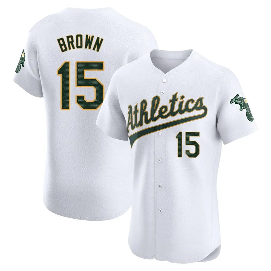 Custom #15 White OAK Baseball Shirt Top