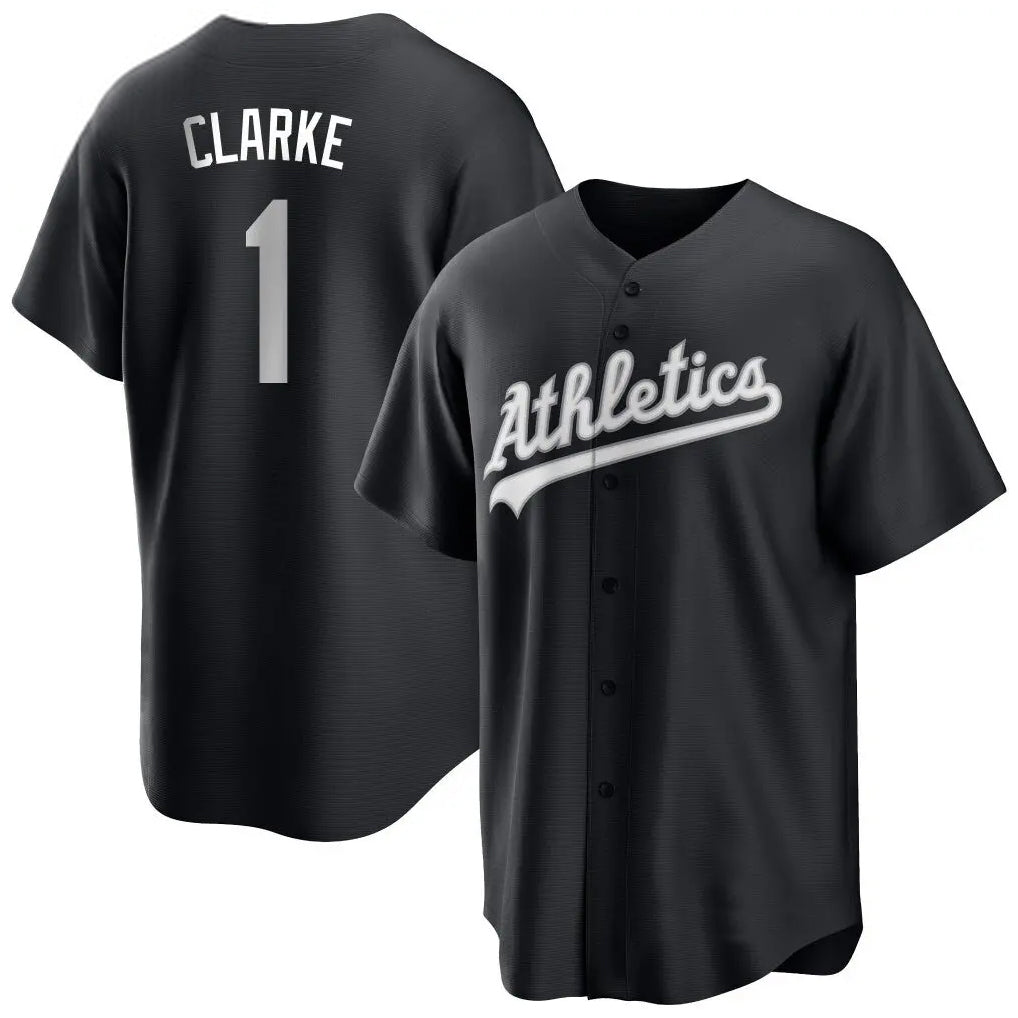 Custom #1 Black OAK Baseball Shirt Top