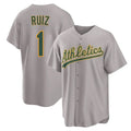 Custom #1 Gray OAK Baseball Shirt Top