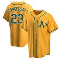 Custom #23 Gold OAK Baseball Shirt Top
