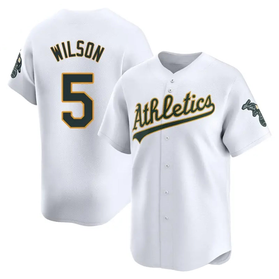 Custom #5 White OAK Baseball Shirt Top