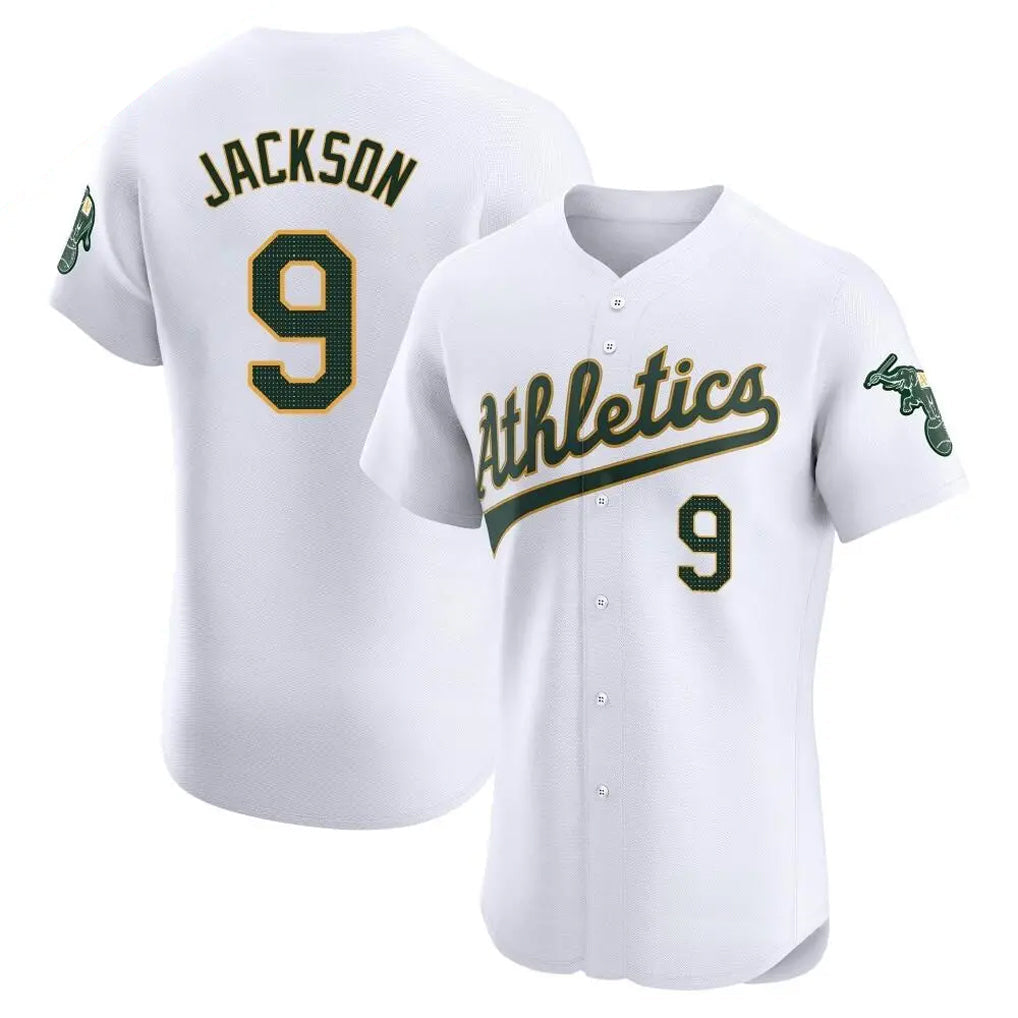 Custom #9 White OAK Baseball Shirt Top