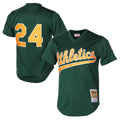 Custom #24 Green 1998 OAK Baseball Shirt Top