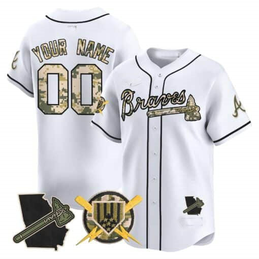 Custom A.Braves Armed Forces Day Vapor Premier Limited 篓C All Stitched Baseball Jerseys