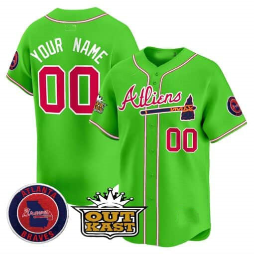 Custom A.Braves Atliens Vapor Premier Limited 篓C All Stitched Baseball Jerseys
