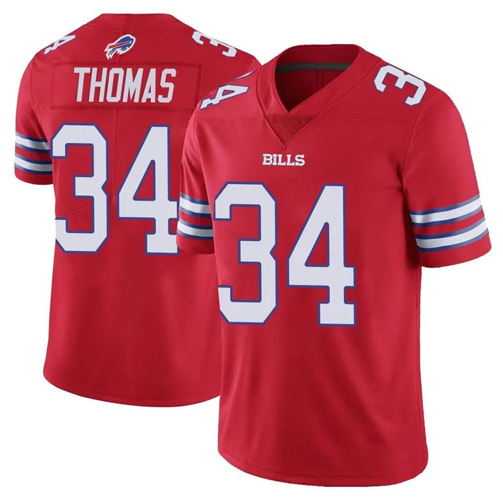 Custom #34 Red BUF Football Shirt Top