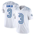 Custom #3 White BUF Football Shirt Top