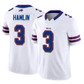 Custom #3 White BUF Football Shirt Top