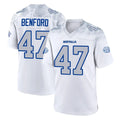 Custom #47 White BUF Football Shirt Top