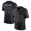 Custom #58 Black BUF Football Shirt Top