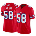 Custom #58 Red BUF Football Shirt Top