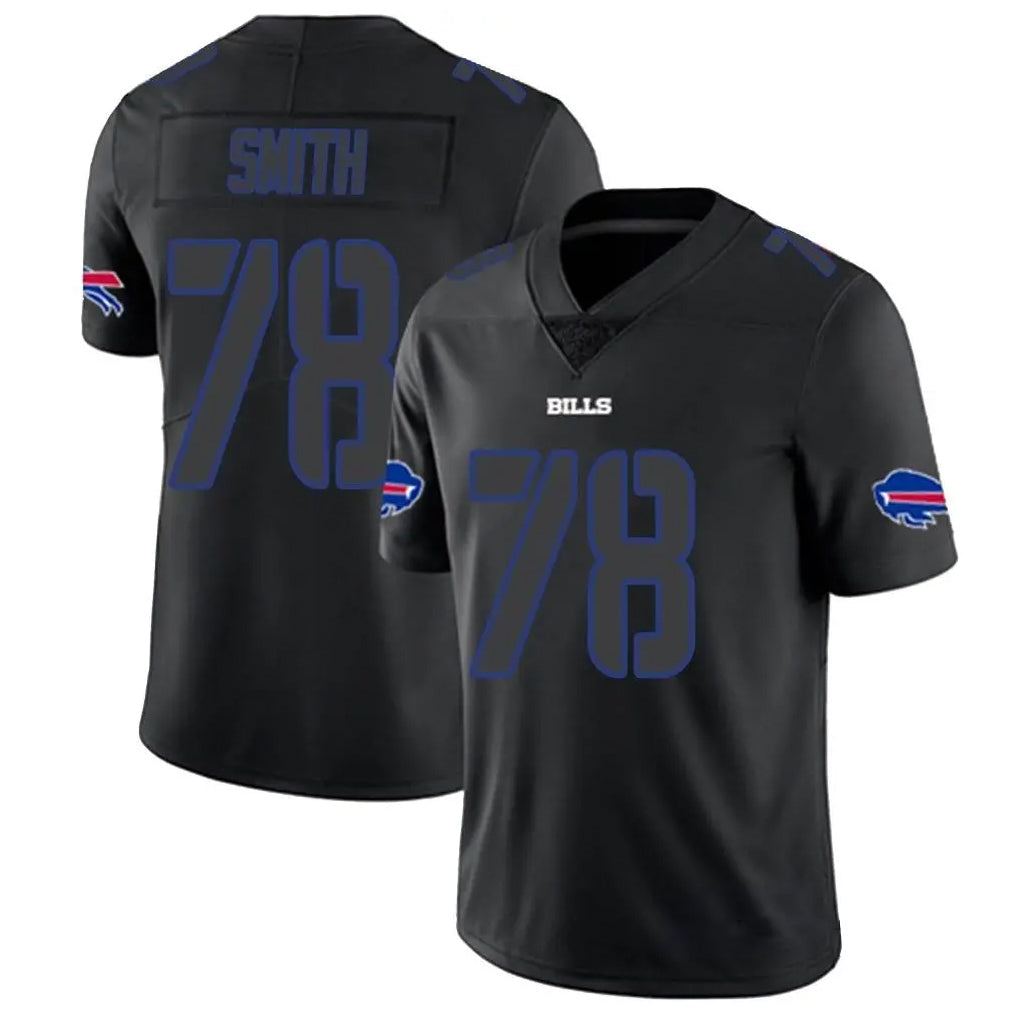 Custom #78 Black BUF Football Shirt Top