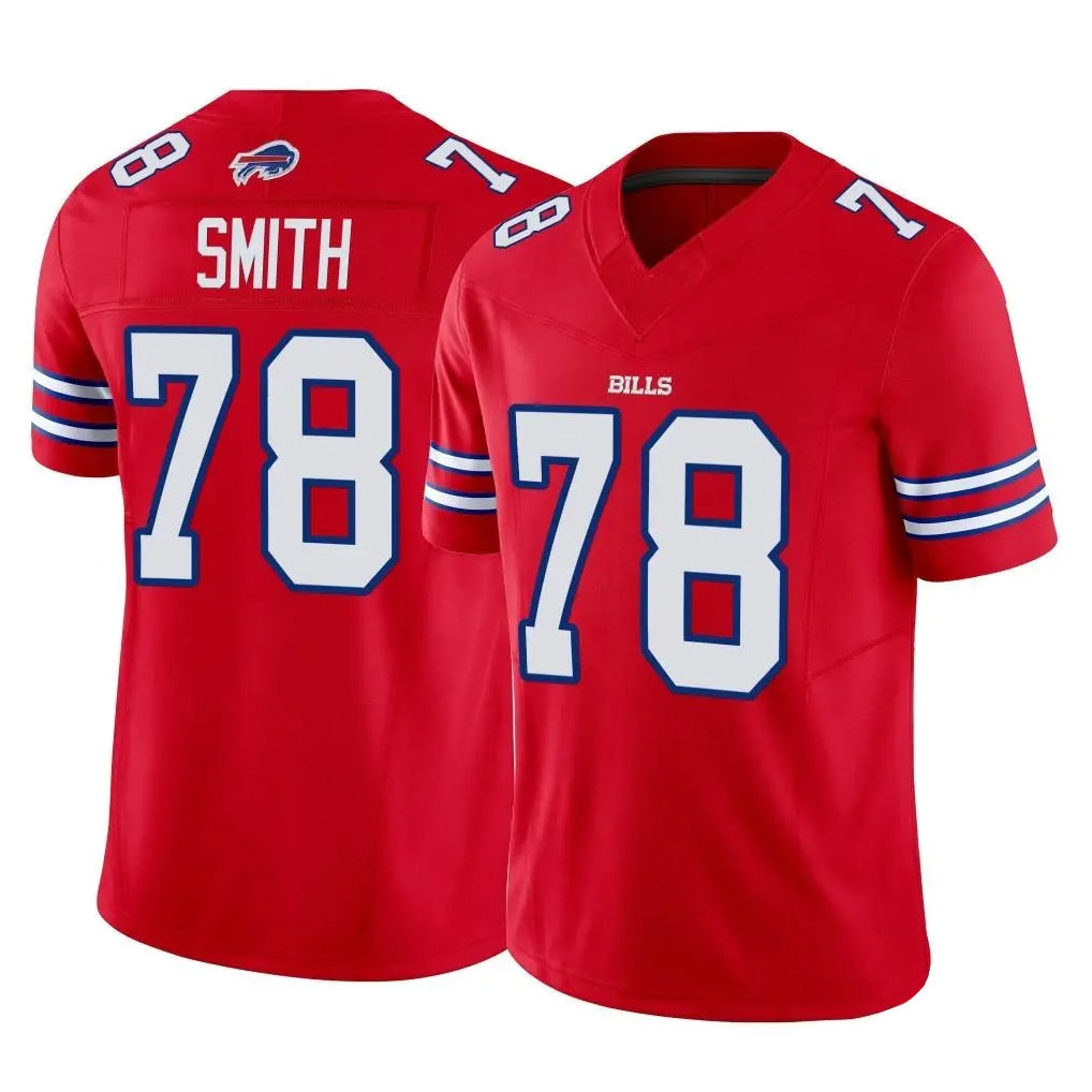 Custom #78 Red BUF Football Shirt Top