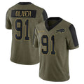 Custom #91 Olive BUF Football Shirt Top