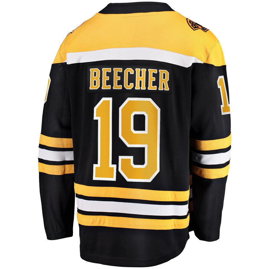 Custom #19 Black BOS Hockey Shirt Top