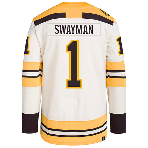 Custom #1 Beige BOS Hockey Shirt Top