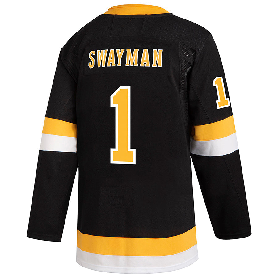 Custom #1 Black BOS Hockey Shirt Top
