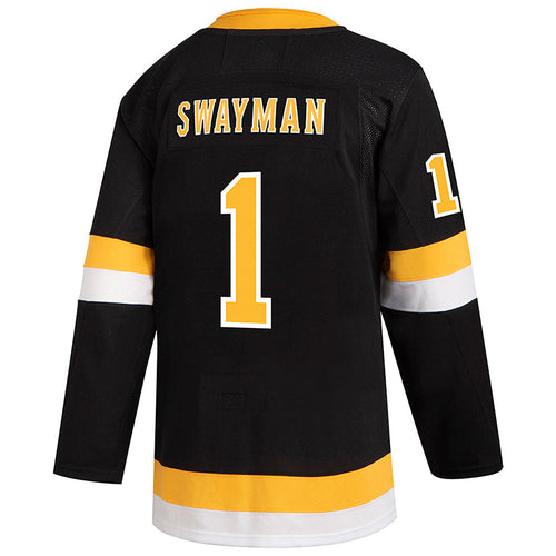 Custom #1 Black BOS Hockey Shirt Top