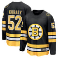 Custom #52 Black BOS Hockey Shirt Top