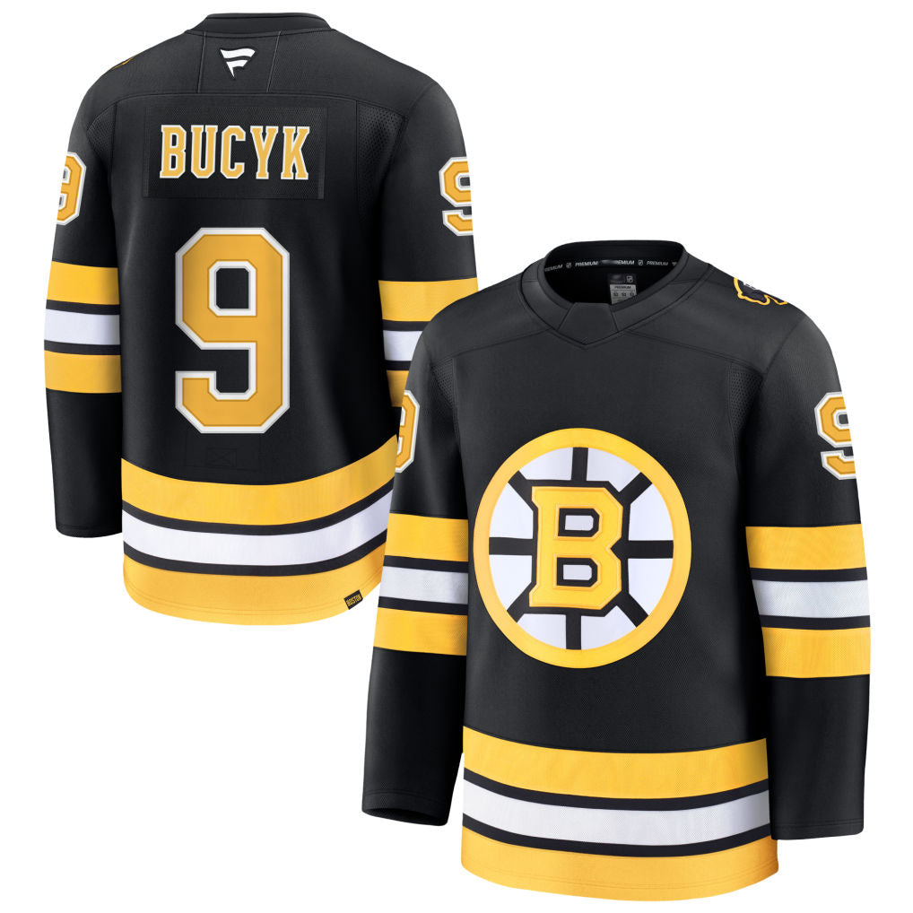 Custom #9 Black BOS Hockey Shirt Top
