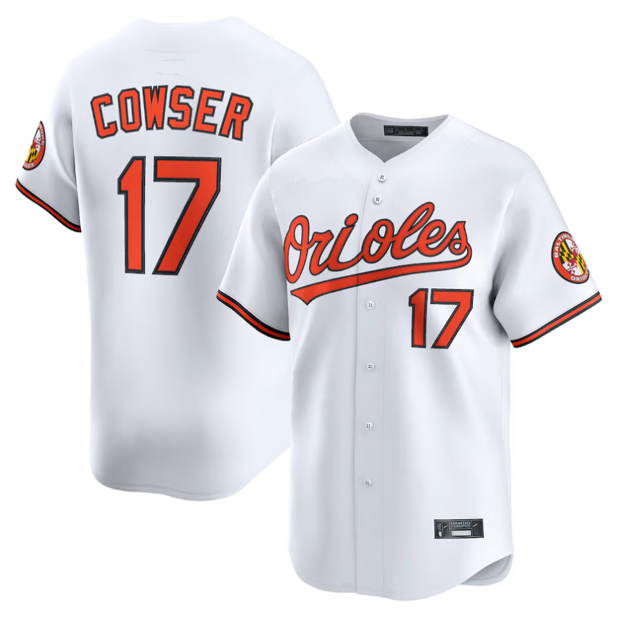 Custom #17 White BAL Baseball Shirt Top