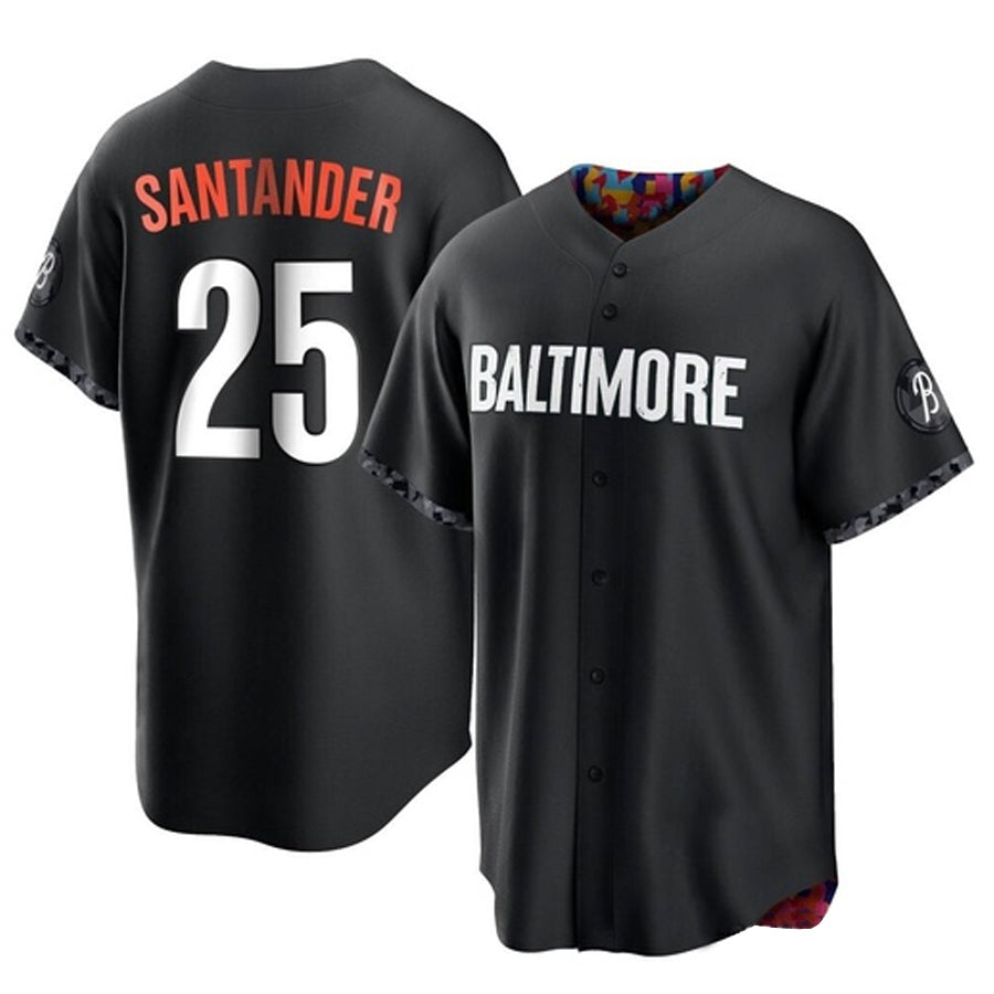 Custom #25 Black City Connect BAL Baseball Shirt Top