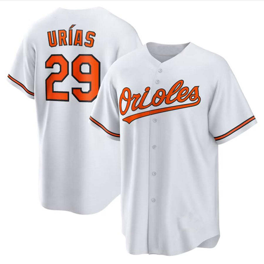 Custom #29 White BAL Baseball Shirt Top