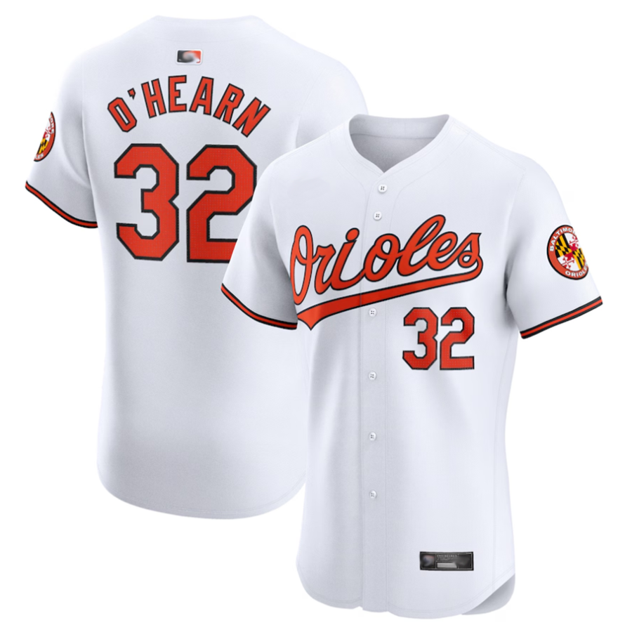 Custom #32 White BAL Baseball Shirt Top