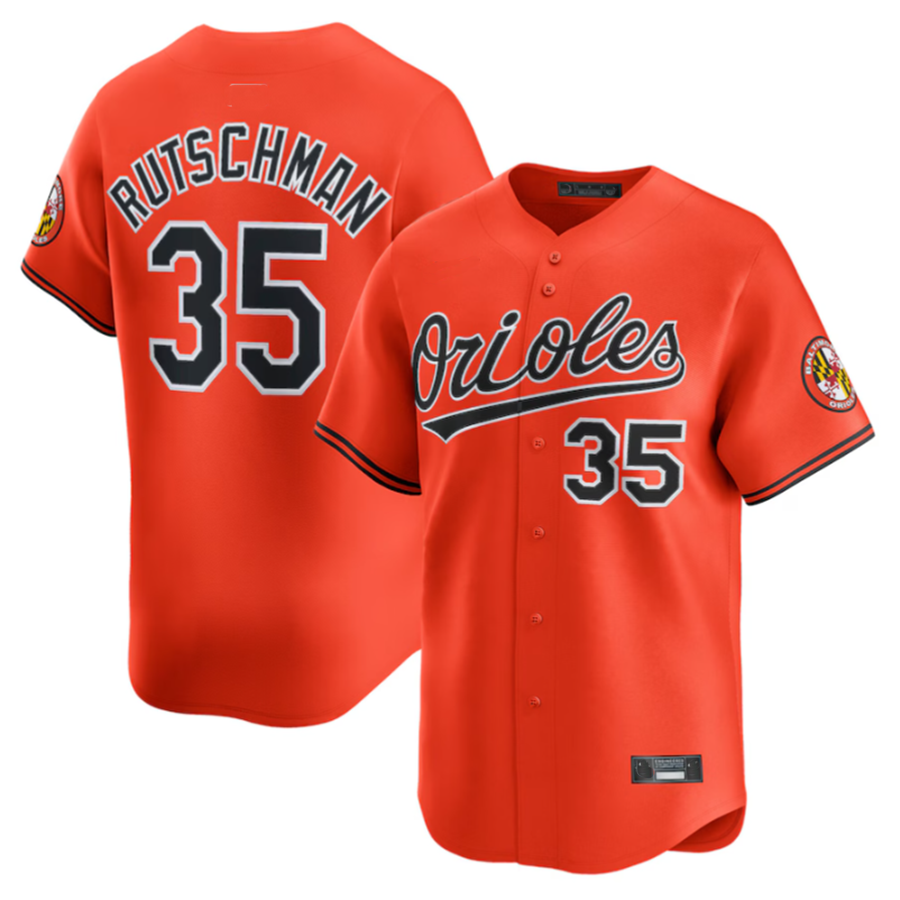 Custom #35 White BAL Baseball Shirt Top