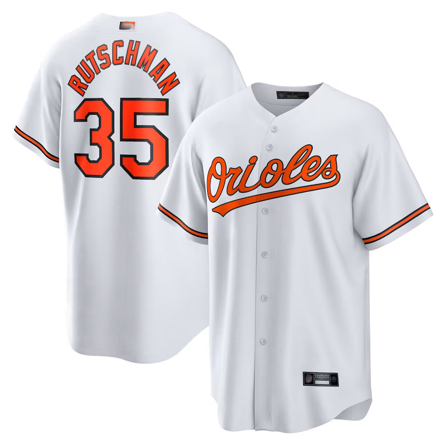 Custom #35 White BAL Baseball Shirt Top