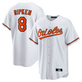 Custom #8 White Throwback BAL Baseball Shirt Top