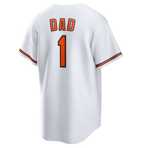 Custom #1 White BAL Baseball Shirt Top